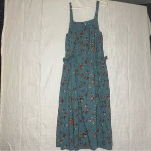 Woman’s Floral Whimsical Cottagecore Boho Maxi DRESS Summer Sundress Flowy M